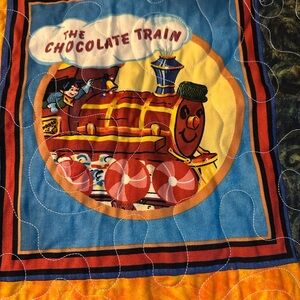 Colorful Chocolate Train Child’s Quilt